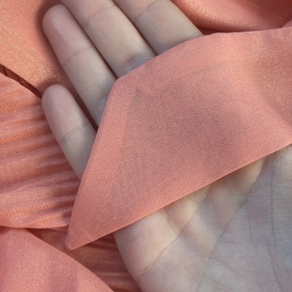 Nanette Leopore Pleated Tie Neck Metallic Shimmer Blouse - Picture 7 of 7